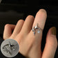 Minimalistisk 925 silverring för kvinnor Mode Kreativ Oregelbunden Geometrisk Estetisk Öppen Ring Födelsedagsfest Smycke Present