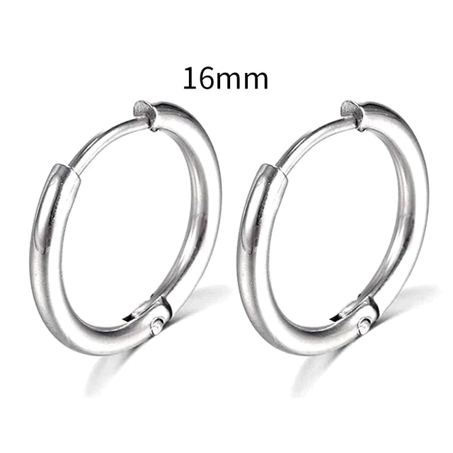 2022 Nya enkla små örhängen i rostfritt stål och guld för kvinnor män Broskörhängen för öronhåltagning Smycken Pendientes Hombre Mujer